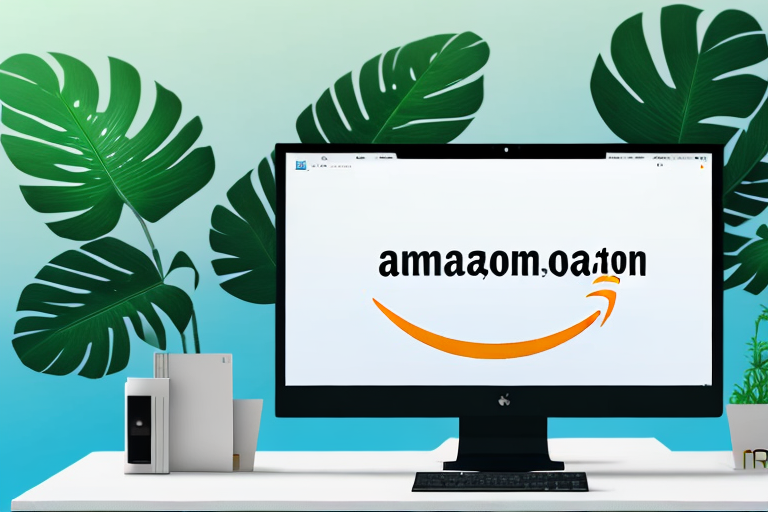 A desktop computer with amazon's website on the screen