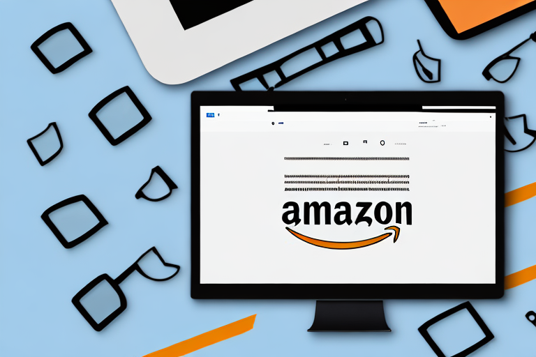 A computer screen displaying amazon's webpage with a magnifying glass hovering over a section indicating virtual assistant services