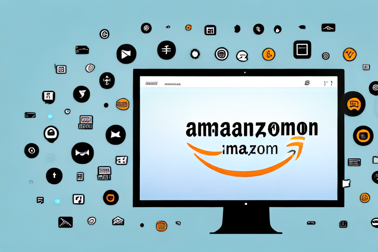 A computer with amazon's website displayed on the screen