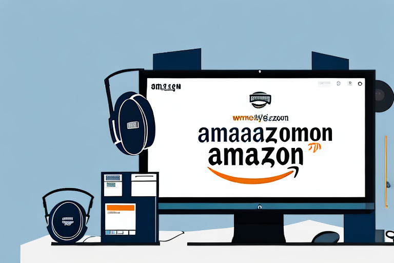 A desktop computer with amazon's website on the screen