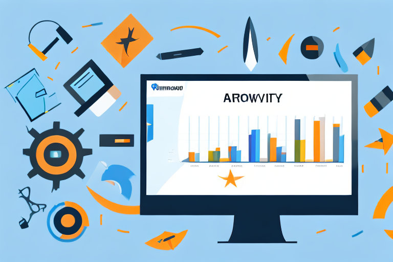 A computer screen displaying various productivity tools and charts