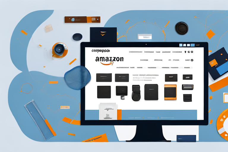 A computer screen displaying a well-designed amazon product page with various elements like high-quality images