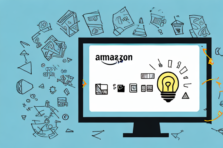 A computer screen showing the amazon product listing page with highlighted areas indicating where a+ content can be added