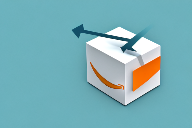 A 3d box with an amazon-style arrow pointing towards it