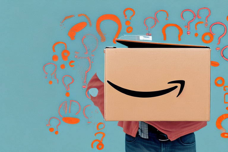 An amazon delivery box looking distressed or troubled