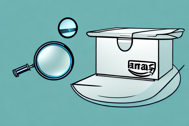 A stylized amazon delivery box