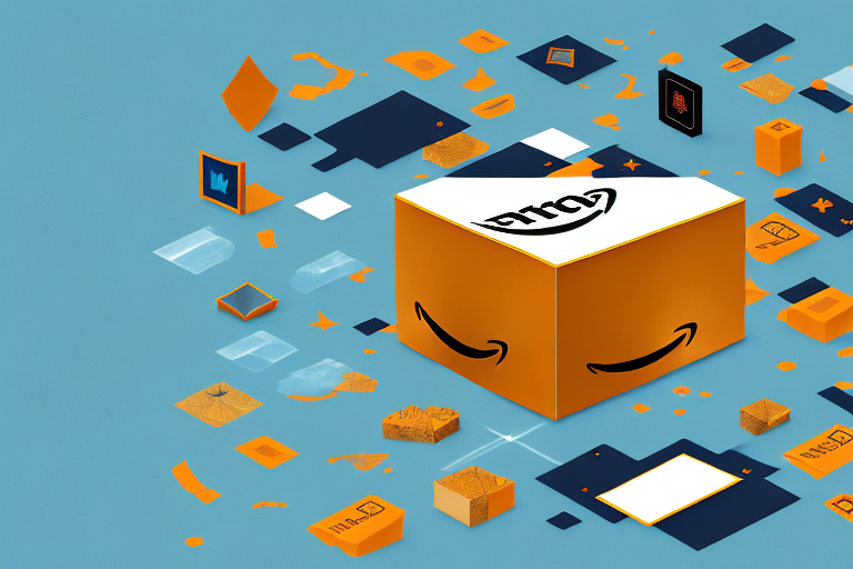 A three-dimensional box with amazon-themed decorations