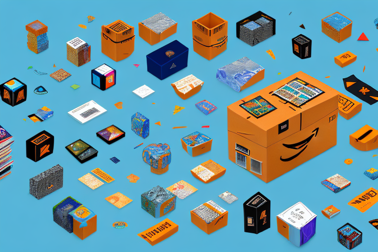 A 3d box with amazon-themed colors