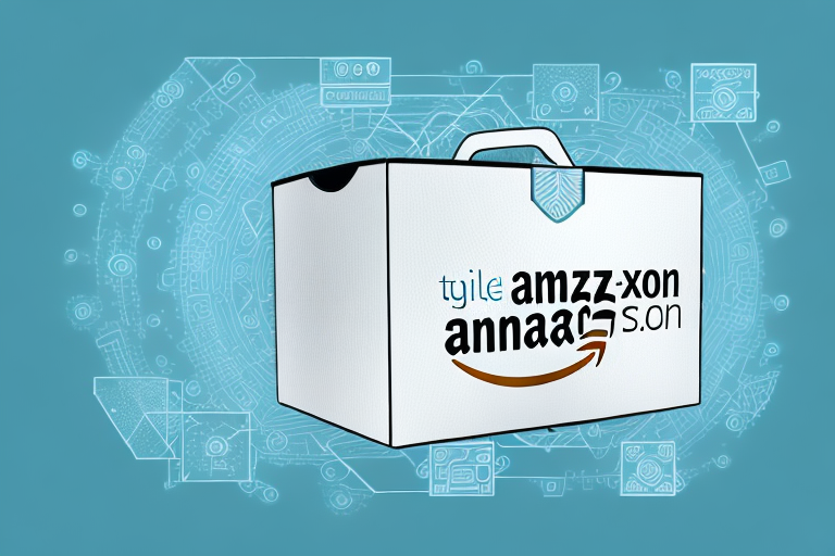 A stylized amazon box