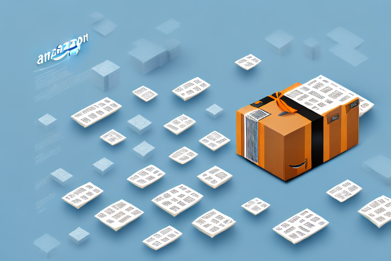 A 3d box with amazon-inspired elements like a delivery truck