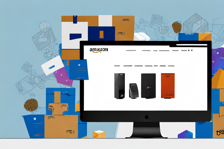 A computer screen displaying the amazon website with a variety of boxes in different sizes and shapes available for purchase