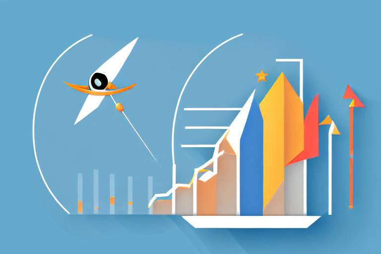 A dynamic bar chart showing a sharp upward trend