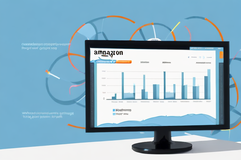 A computer monitor displaying an amazon product page with a focus on the product ranking section