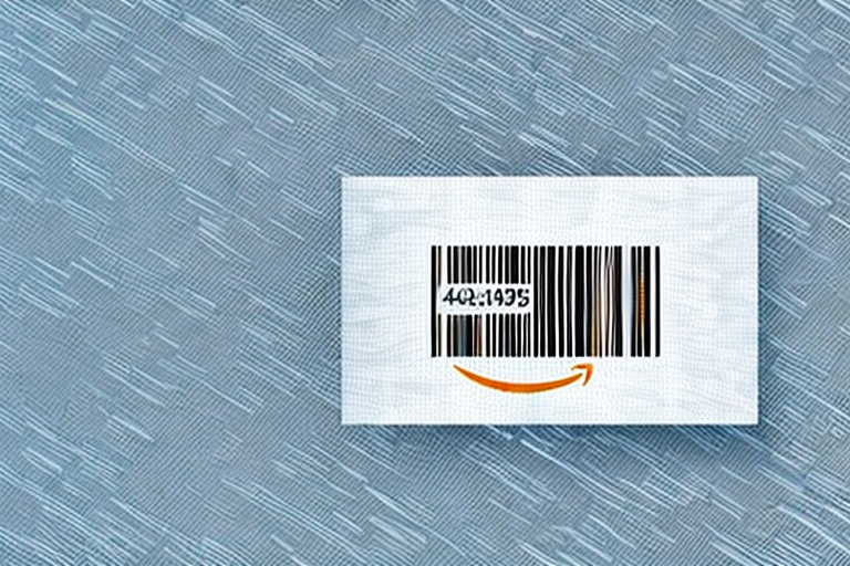 An amazon package with a barcode fading away