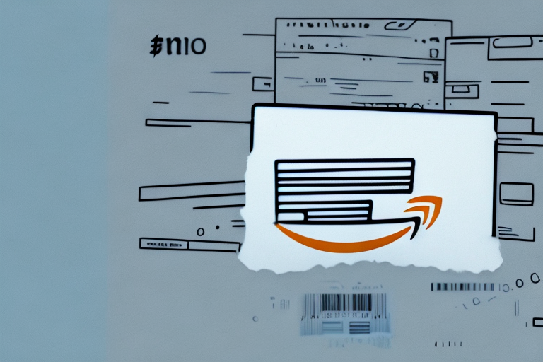 An amazon package with a barcode on it