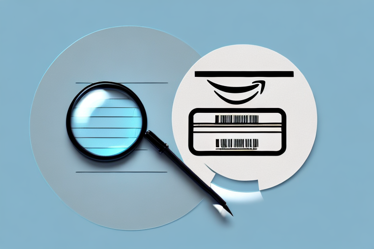 An amazon package with a barcode symbol