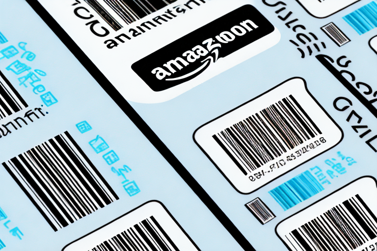 An amazon product box with a barcode