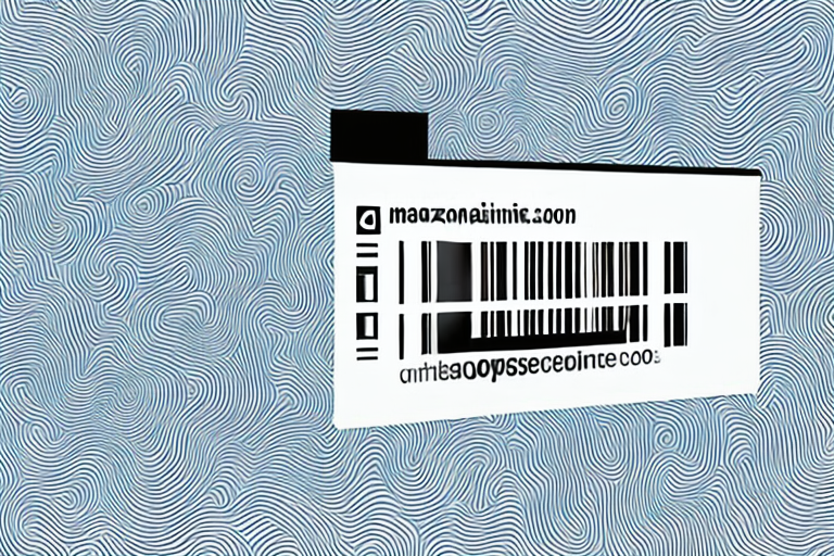 An amazon package with a barcode