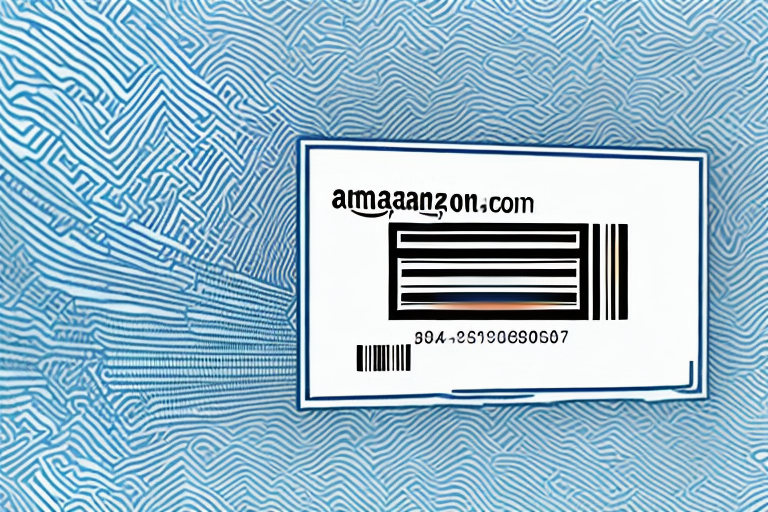 An amazon package with a barcode