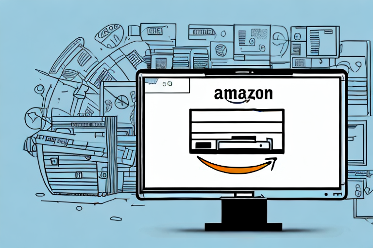 A computer screen displaying an amazon product page with a barcode symbol crossed out