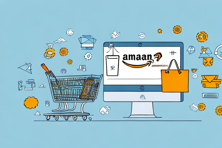 A dynamic amazon marketplace with various elements like shopping carts