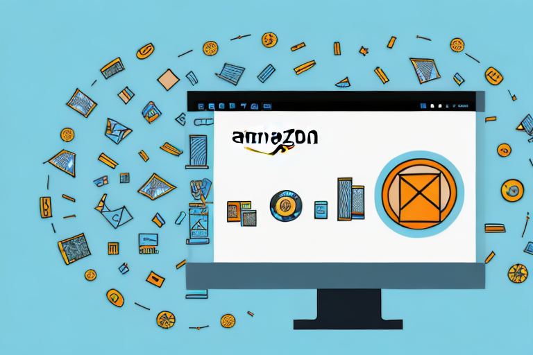 A computer screen displaying an amazon product page with a noticeable boost arrow symbol