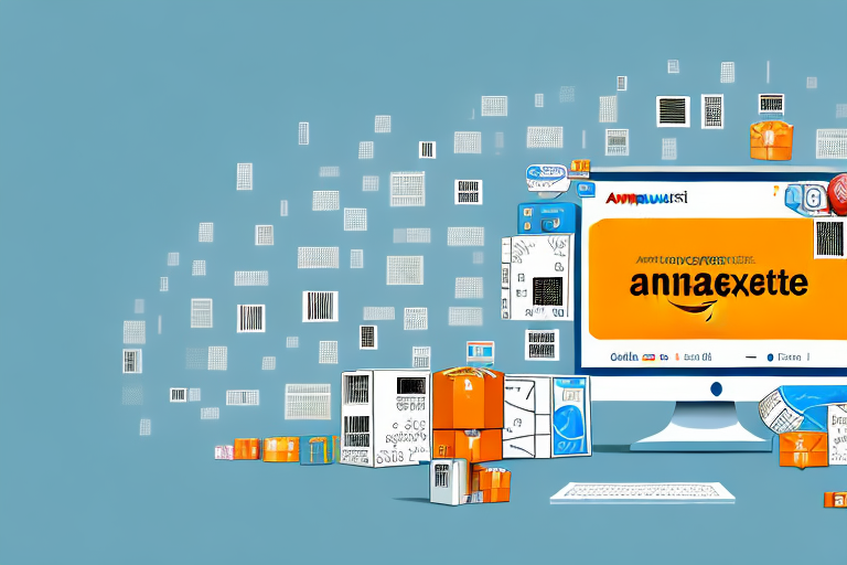 A computer screen displaying a digital market place with various products and barcodes