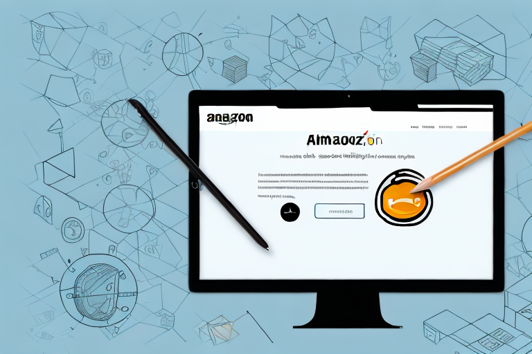 A computer screen showing the amazon website with a magnifying glass hovering over a product description