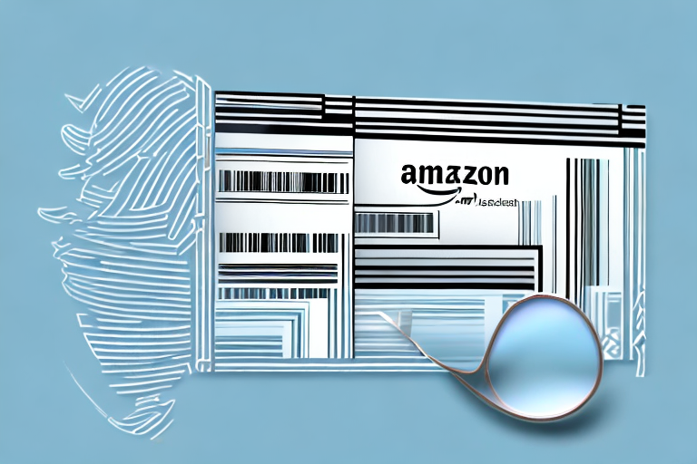 A barcode and an amazon box