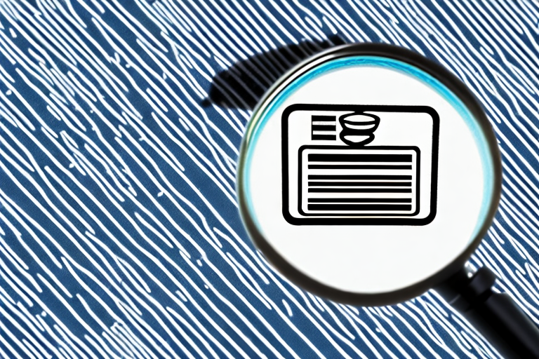 A magnifying glass hovering over a barcode on an amazon product package