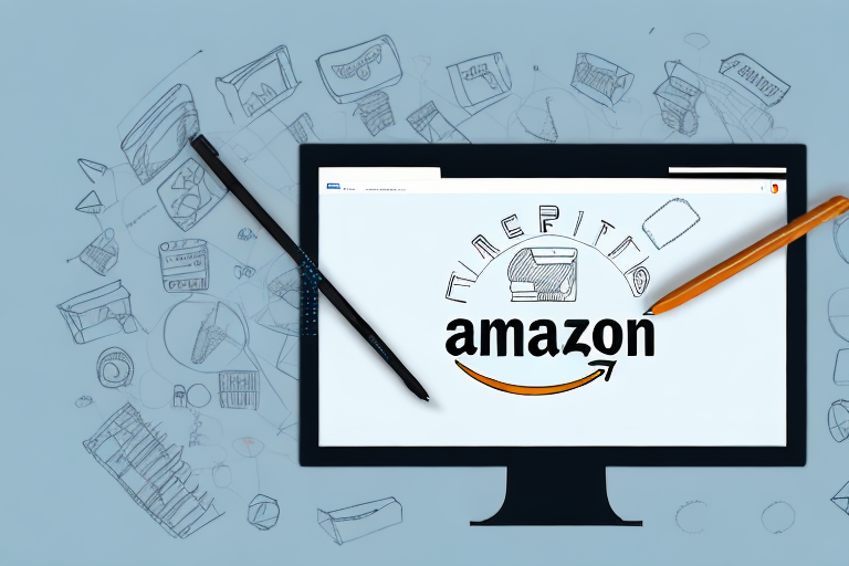 A computer screen displaying the amazon website with a magnifying glass hovering over a product's details