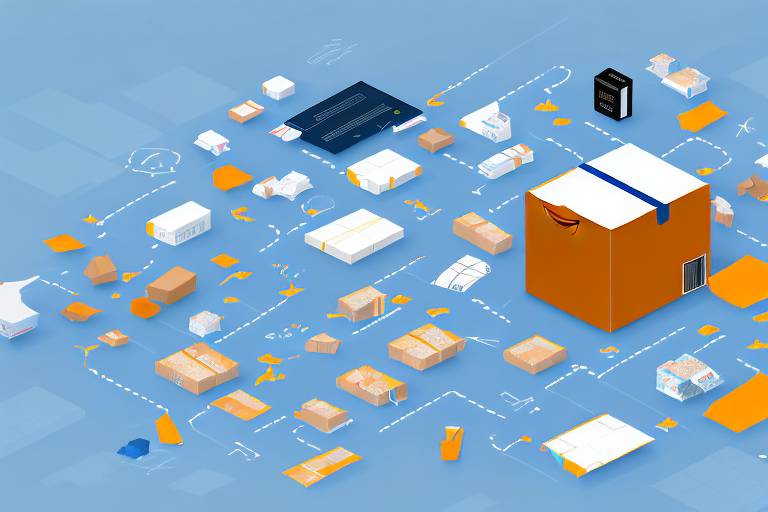 An expansive amazon warehouse with various product categories