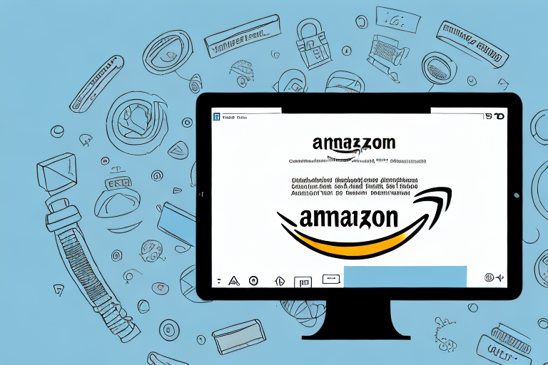 A computer screen displaying amazon's website with a magnifying glass hovering over a product's details