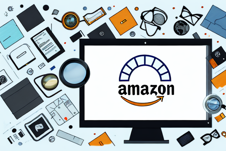 A computer screen displaying a variety of amazon products