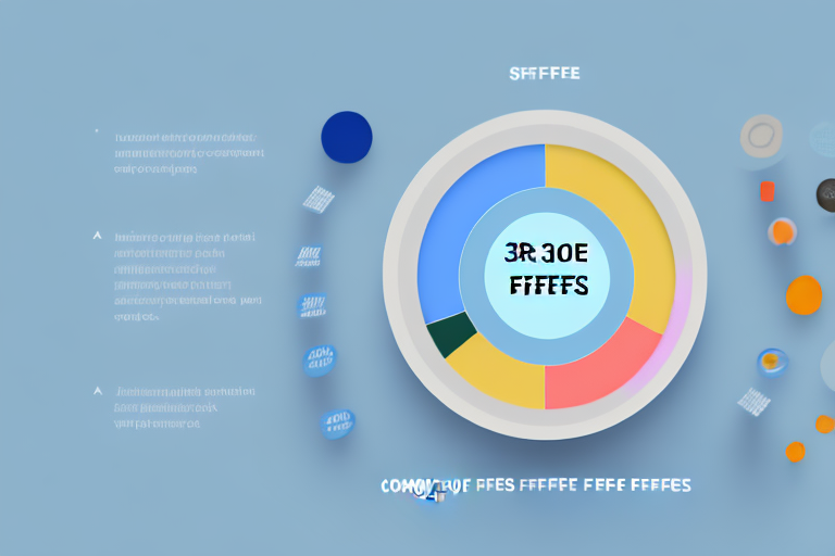 A computer screen displaying a pie chart that breaks down different types of fees associated with 3rd party amazon seller software