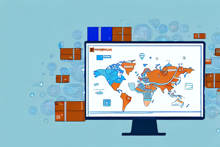 A computer screen displaying a shipping interface with various shipping tools