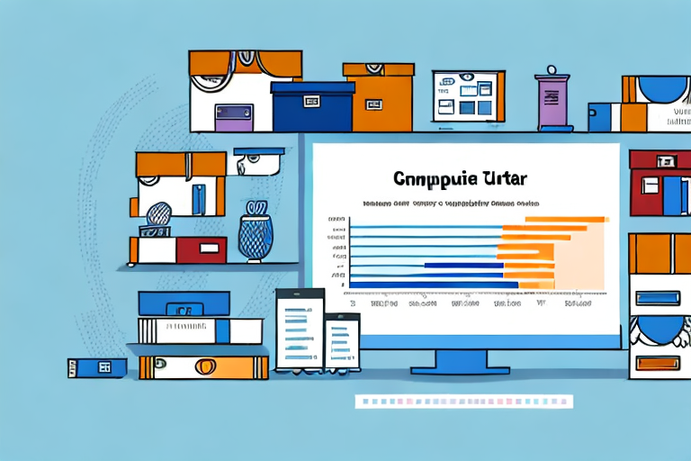 A computer displaying a digital chart of top-selling products