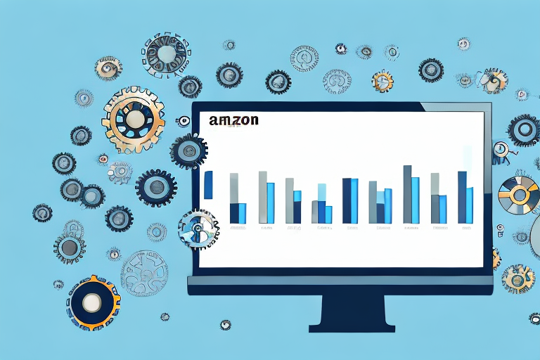 A computer screen displaying various charts and graphs related to amazon sales