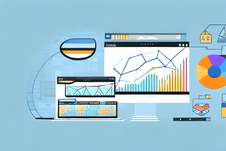 A computer screen displaying various graphs and charts