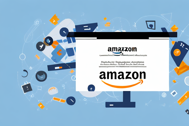 A computer screen displaying the amazon website with a series of steps or click points leading towards the creation of an fba (fulfillment by amazon) account