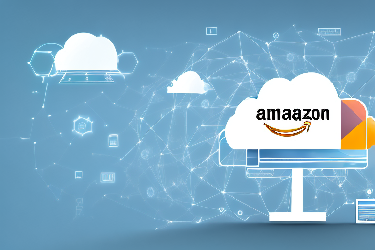 A computer screen displaying an abstract representation of the amazon fba software interface