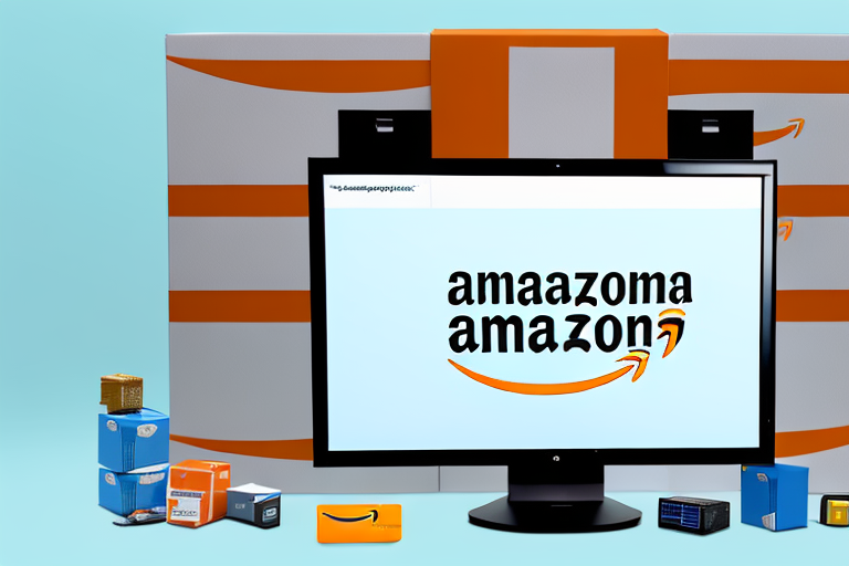 A computer with the amazon website displayed on the screen