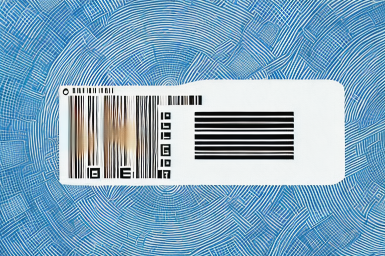 A barcode label emerging from a printer