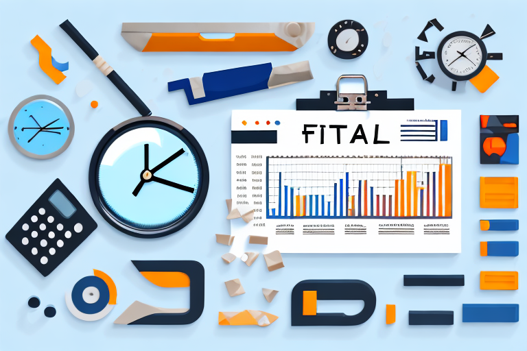 A toolbox filled with various symbolic tools such as a magnifying glass