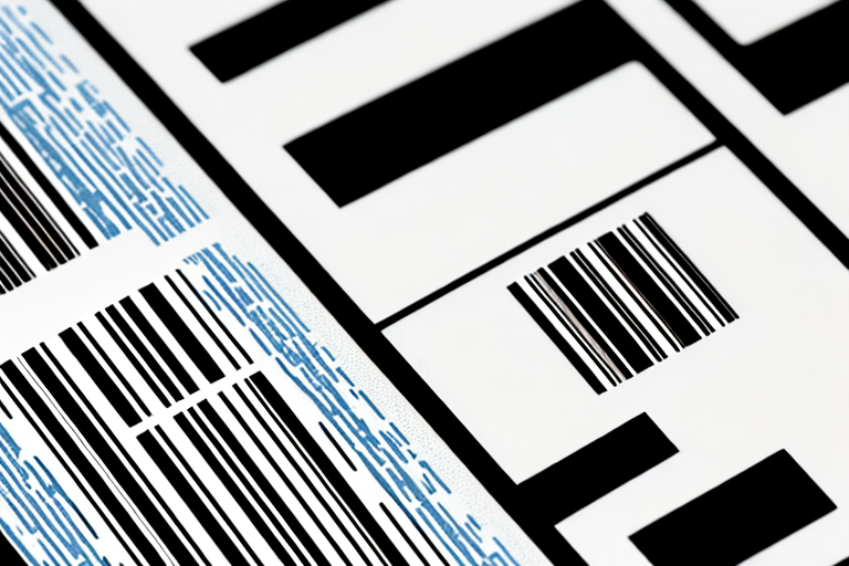 A barcode being printed from a printer