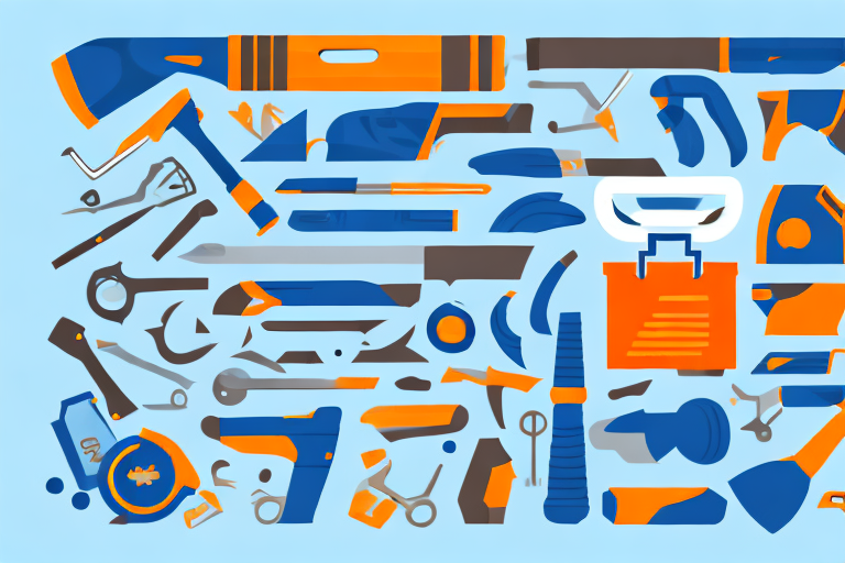 A toolbox overflowing with various tools like a magnifying glass