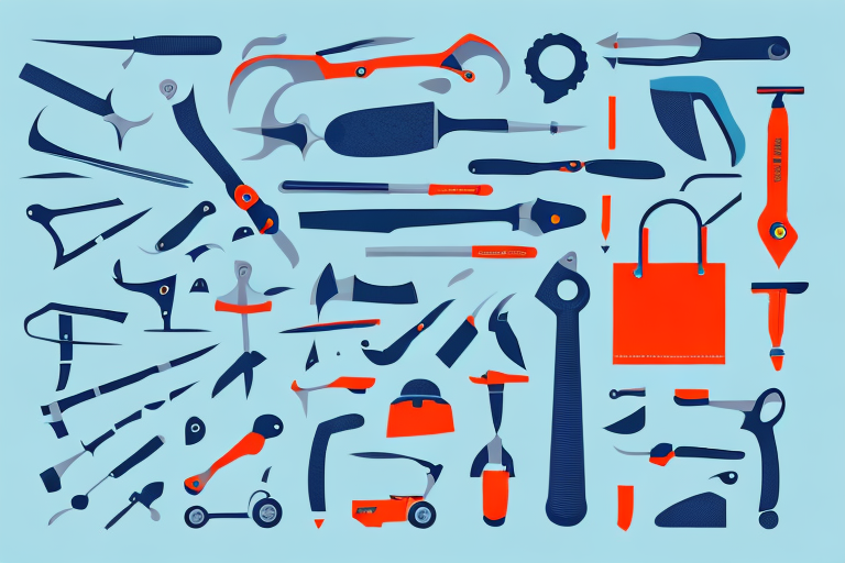 A collection of various tools with exaggerated price tags attached