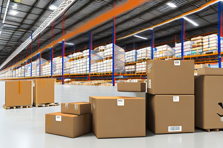 A warehouse filled with various types of products ready for shipment