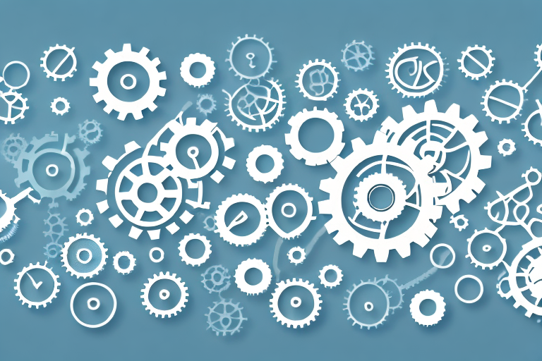 Several digital tools symbolically represented as gears