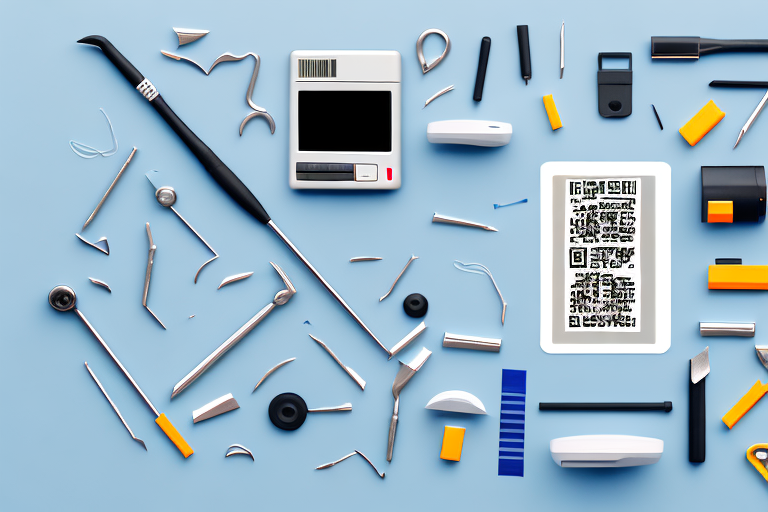 Various high-tech tools such as a barcode scanner